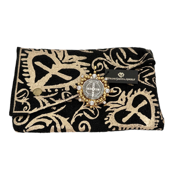 VIRGINS SAINTS & ANGELS VSA Cloister San Benito Medallion in Gold - Picture 6 of 7